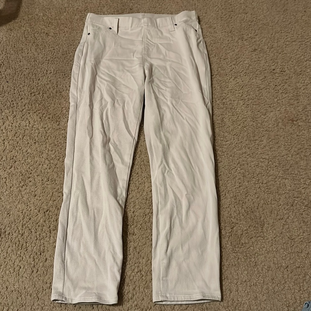 WHITE JEAN DRESS PANTS